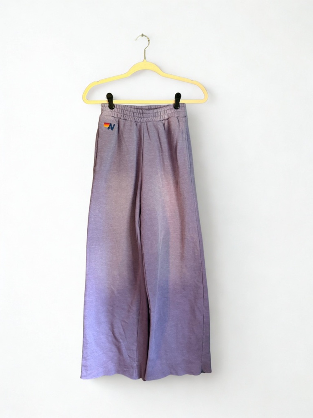 Aviator Nation Faded Grape Essential Wide-Leg Sweatpants